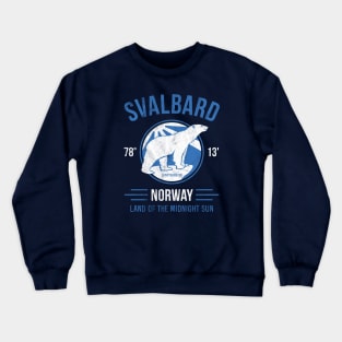 Svalbard Polar Bear under the Midnight Sun - Norway Crewneck Sweatshirt